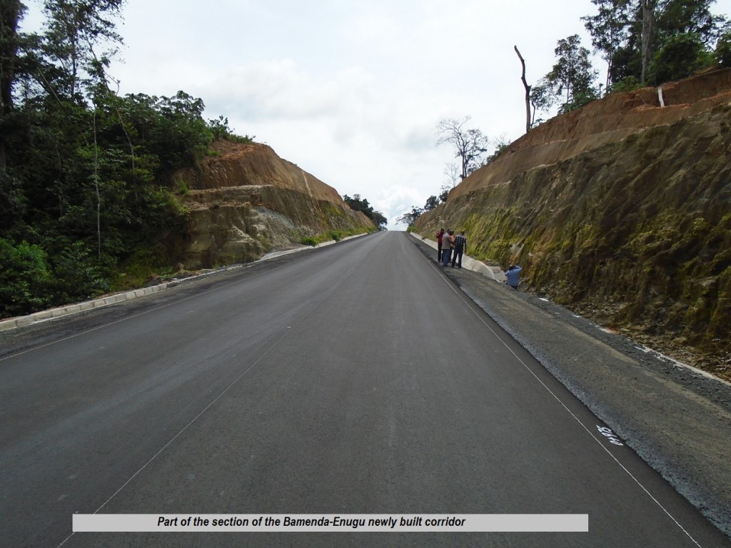 Part of the section of the Bamenda-Enugu newly built corridor
